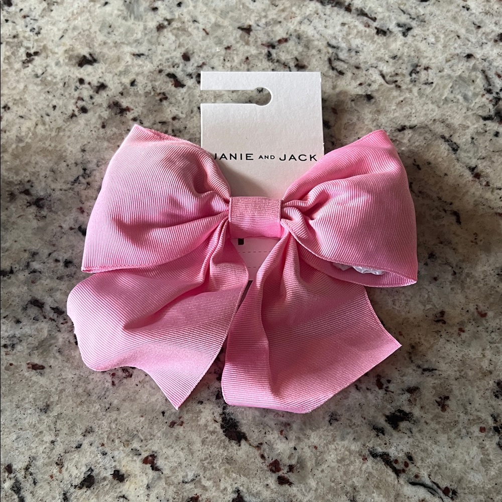 New - Janie and Jack Pink Bow Hair Clip